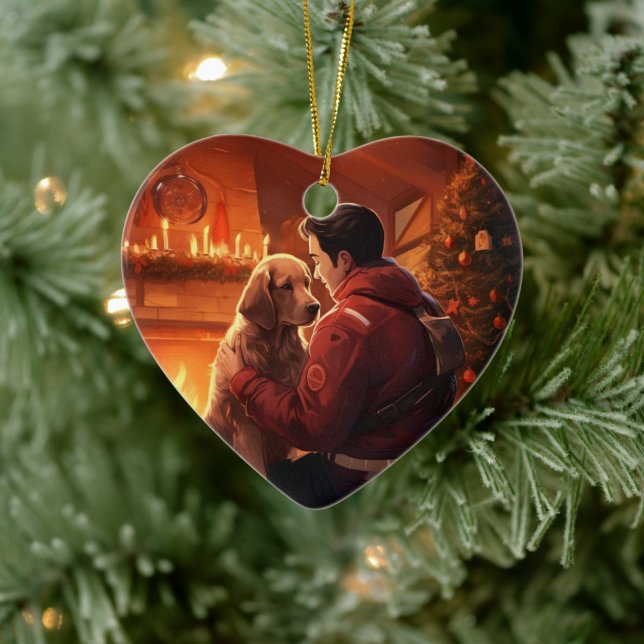 Adorno De Cerámica Navidad Beagle, Regalo para Amante de Perros Bombe (Árbol)