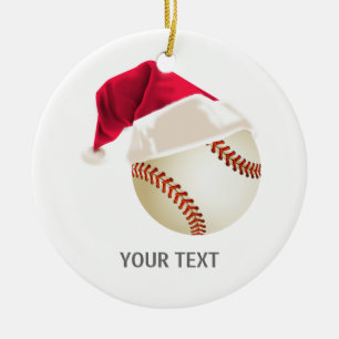 Adorno De Cerámica Navidad béisbol