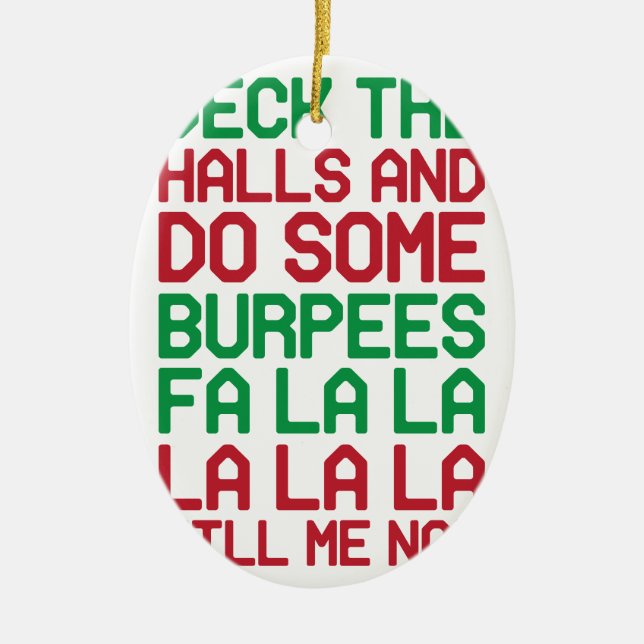 Adorno De Cerámica Navidad Burpees (Frente)