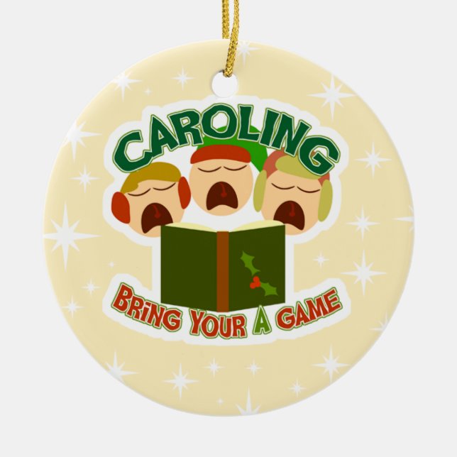 Adorno De Cerámica Navidad Caroling (Frente)