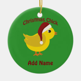 Adorno De Cerámica Navidad Chick