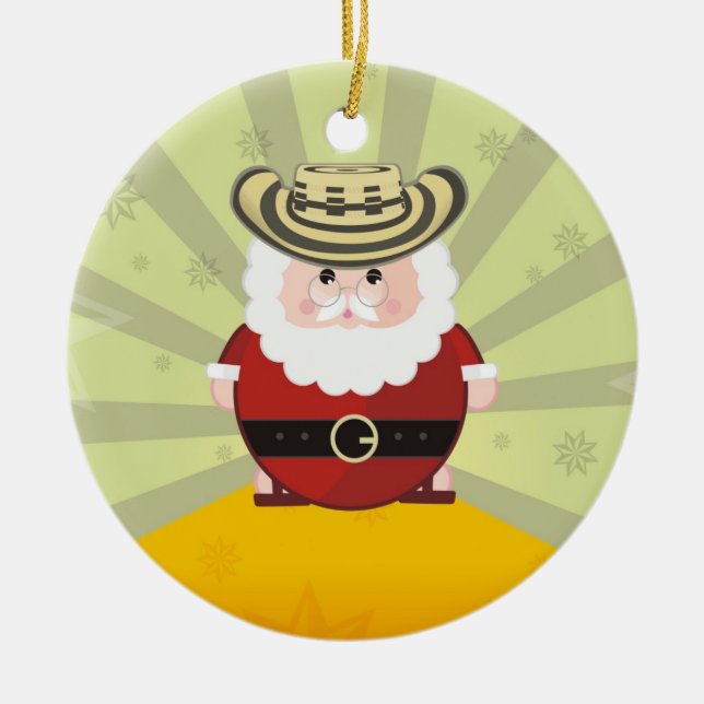 Adorno De Cerámica navidad colombiano (Frente)