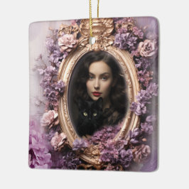 Adorno De Cerámica Navidad con Foto de Familia Personalizada Shabby C