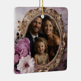 Adorno De Cerámica Navidad con Foto de Familia Personalizada Shabby C