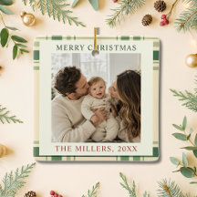 Navidad con foto familiar en cuadros Heritage Gree
