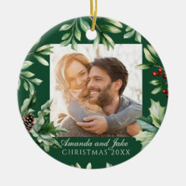 Adorno De Cerámica Navidad con Foto Personalizada