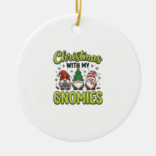 Adorno De Cerámica Navidad Con Mi Diseño De Gnomos Gnome