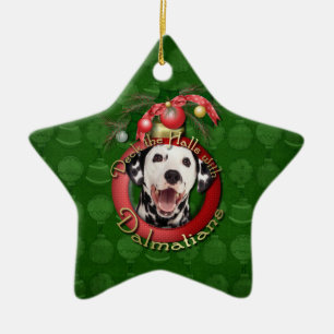 Adorno De Cerámica Navidad - cubierta los pasillos - Dalmatians