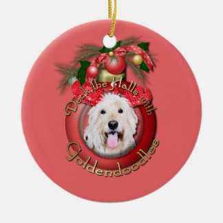 Adorno De Cerámica Navidad - cubierta los pasillos - GoldenDoodles -