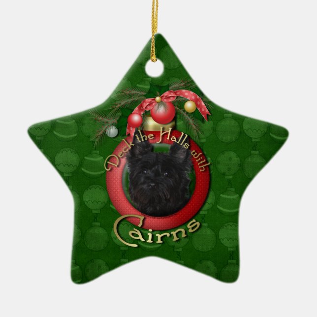 Adorno De Cerámica Navidad - cubierta los pasillos - mojones - Rosco (Frente)