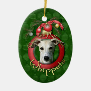 Adorno De Cerámica Navidad - cubierta los pasillos - Whippets
