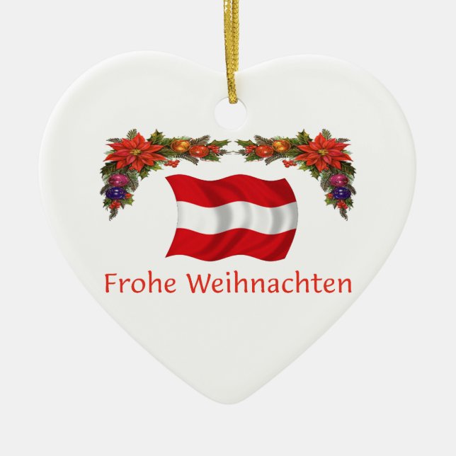 Adorno De Cerámica Navidad de Austria (Frente)