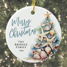 Adorno De Cerámica Navidad de Beach Merry