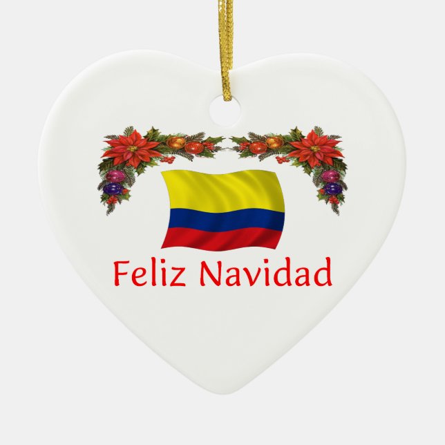 Adorno De Cerámica Navidad de Colombia (Frente)