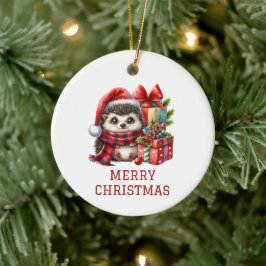Adorno De Cerámica Navidad de erizo