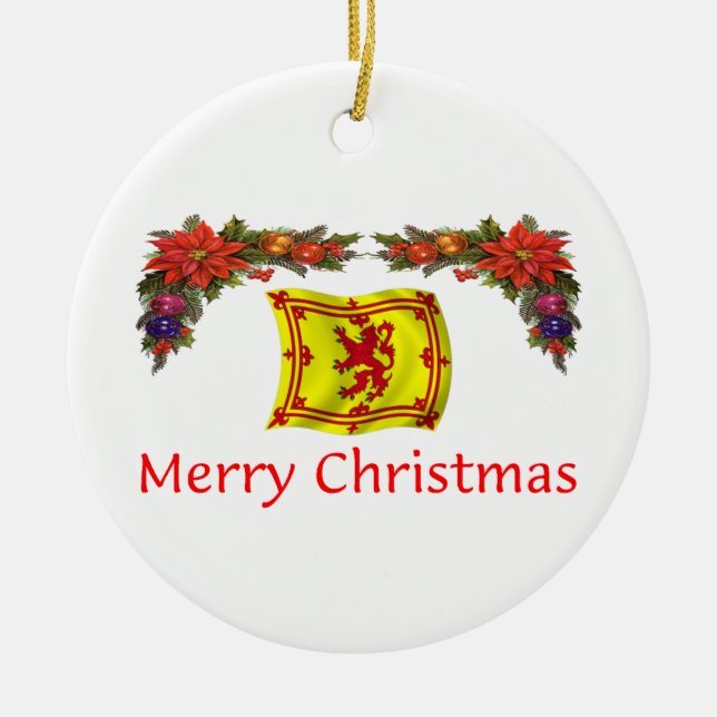 Adorno De Cerámica Navidad de Escocia (Frente)