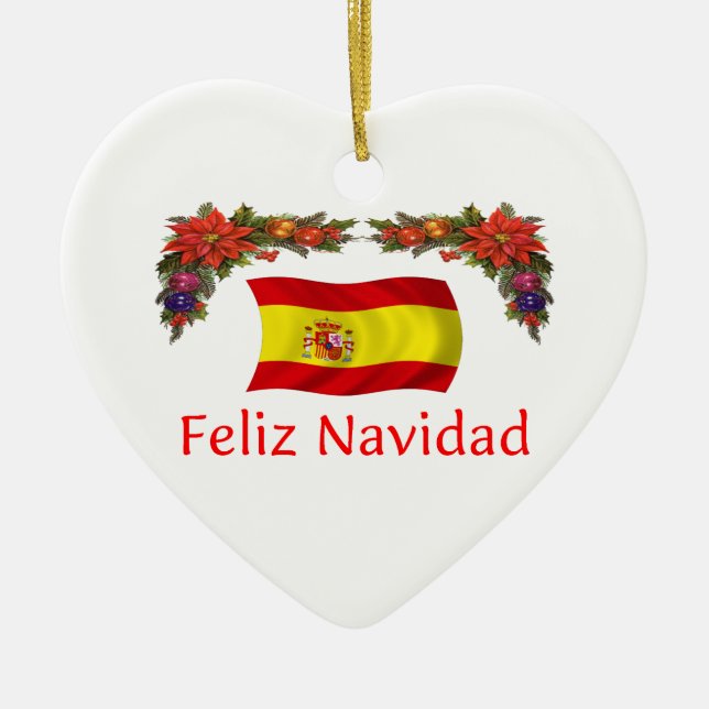 Adorno De Cerámica Navidad de España (Frente)