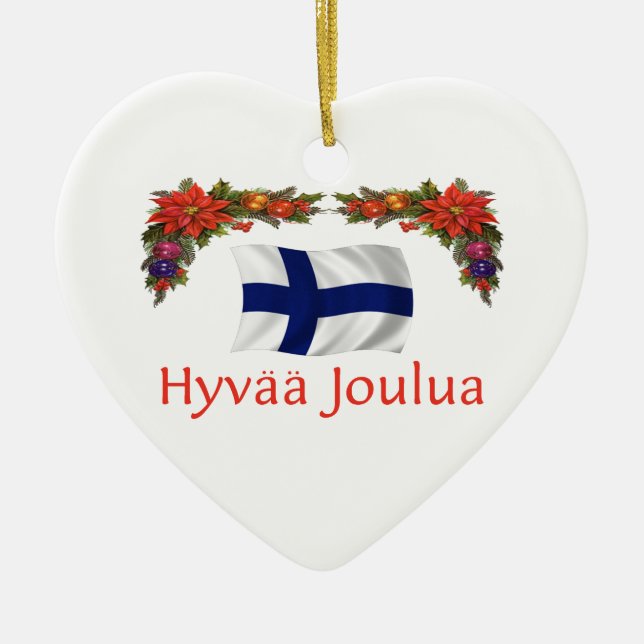 Adorno De Cerámica Navidad de Finlandia (Frente)