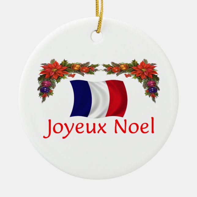 Adorno De Cerámica Navidad de Francia (Frente)