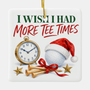 Adorno De Cerámica Navidad de golf con pelota de golf para golfista  