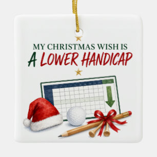 Adorno De Cerámica Navidad de golf con pelota de golf para golfista