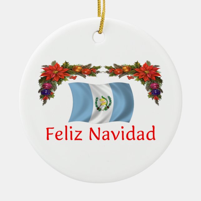Adorno De Cerámica Navidad de Guatemala (Frente)