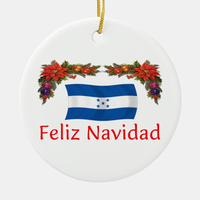 Adorno De Cerámica Navidad de Honduras (Frente)