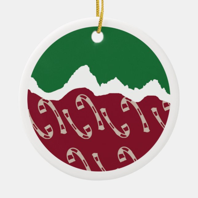 Adorno De Cerámica Navidad de Jackson Hole (Frente)