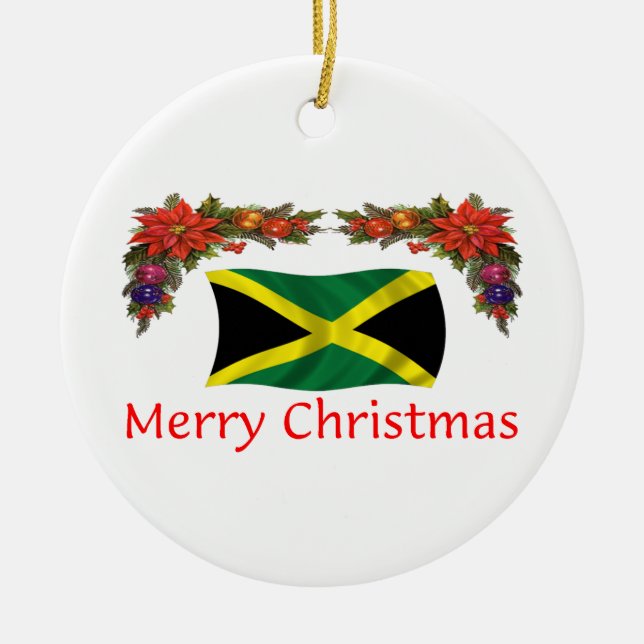 Adorno De Cerámica Navidad de Jamaica (Frente)