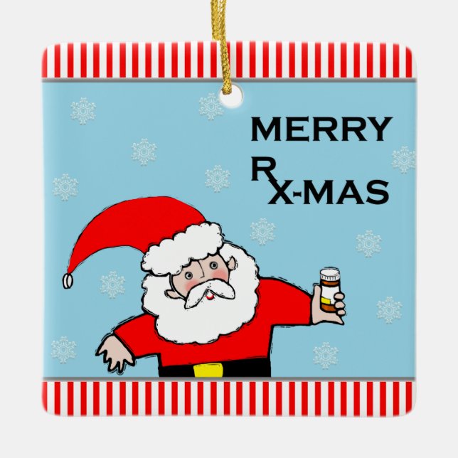 Adorno De Cerámica Navidad de la enfermera (Anverso)