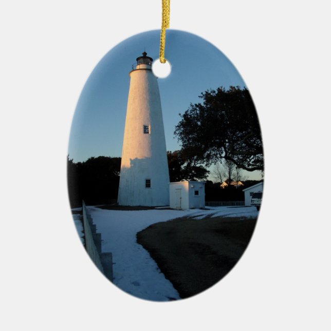 Adorno De Cerámica Navidad de la isla de Ocracoke (Frente)