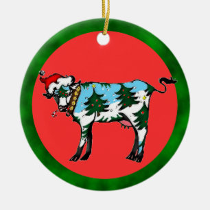 Adorno De Cerámica Navidad de la lechería