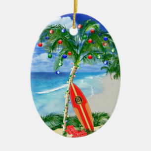Adorno De Cerámica Navidad de la playa