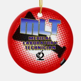 ADORNO DE CERÁMICA NAVIDAD DE LA TECNOLOGÍA DEL LABORATORIO MÉDICO