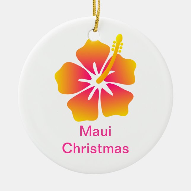 Adorno De Cerámica Navidad de Maui (Frente)