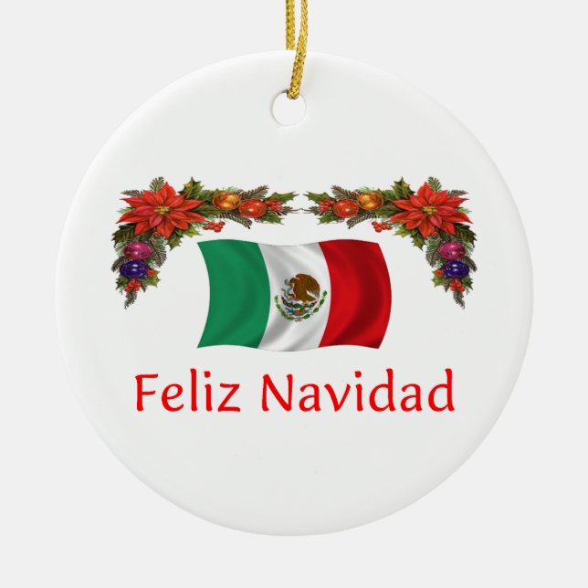 Adorno De Cerámica Navidad de México (Frente)
