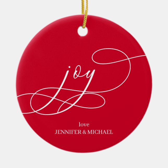Adorno De Cerámica Navidad de Minimal Joy (Frente)