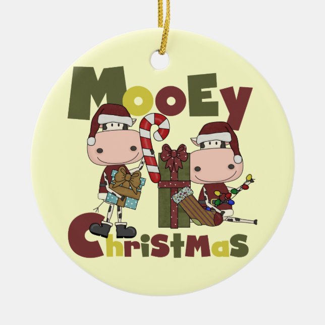 Adorno De Cerámica Navidad de Mooey (Frente)