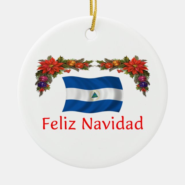 Adorno De Cerámica Navidad de Nicaragua (Frente)