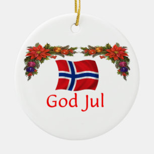 Adorno De Cerámica Navidad de Noruega