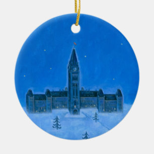 Adorno De Cerámica Navidad de Ottawa de los edificios del parlamento