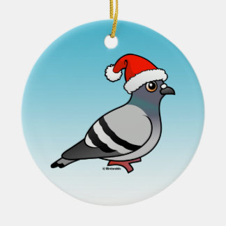 Adorno De Cerámica Navidad de Papá Noel de la paloma
