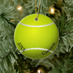 Adorno De Cerámica Navidad de Pelota de Tenis