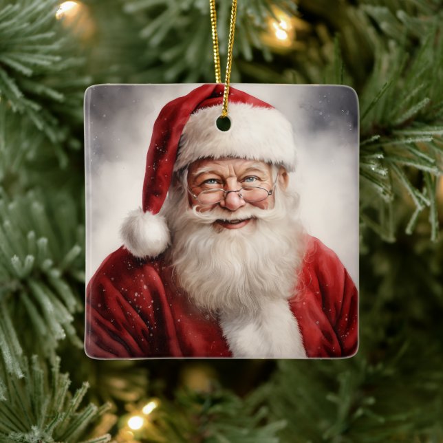 Adorno De Cerámica Navidad de Santa (Árbol)
