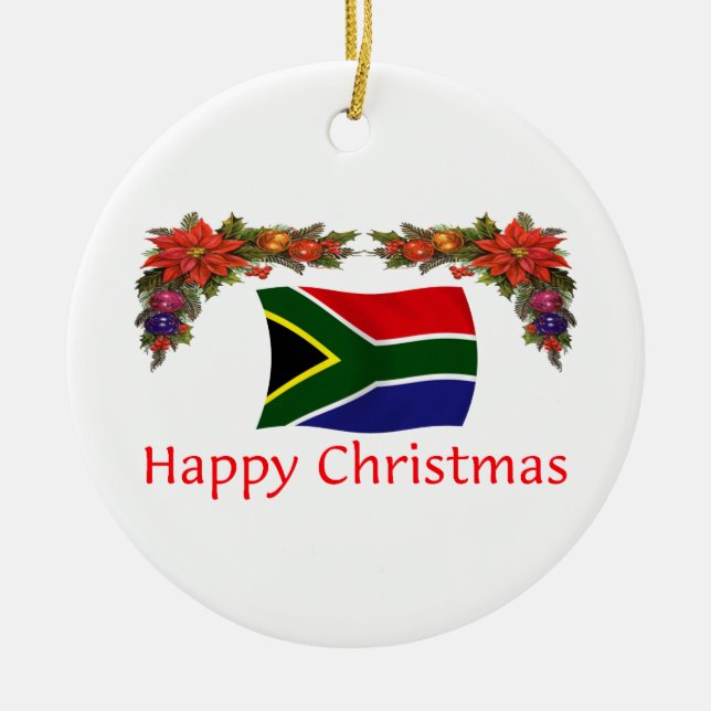 Adorno De Cerámica Navidad de Suráfrica (Frente)
