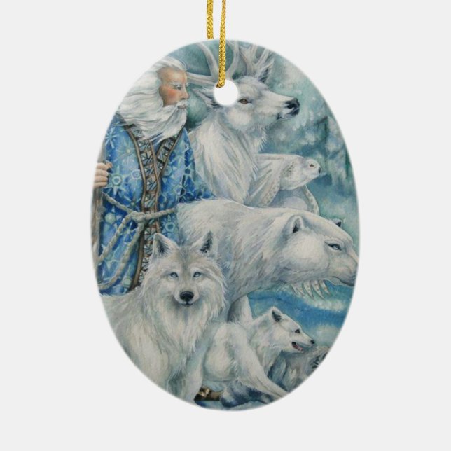 Adorno De Cerámica Navidad de un arbolado (Atrás)