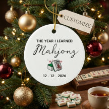Navidad del Año Personalizado en que Aprendí Mahjo