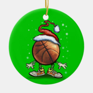 Adorno De Cerámica Navidad del baloncesto