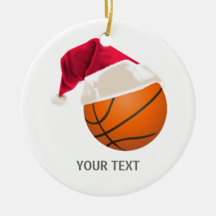 Adorno De Cerámica navidad del baloncesto
