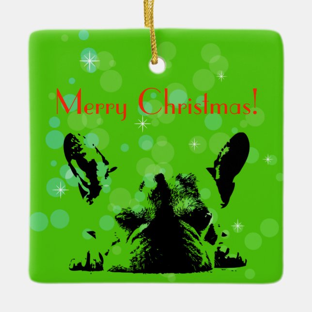 Adorno De Cerámica Navidad del barro amasado (Anverso)